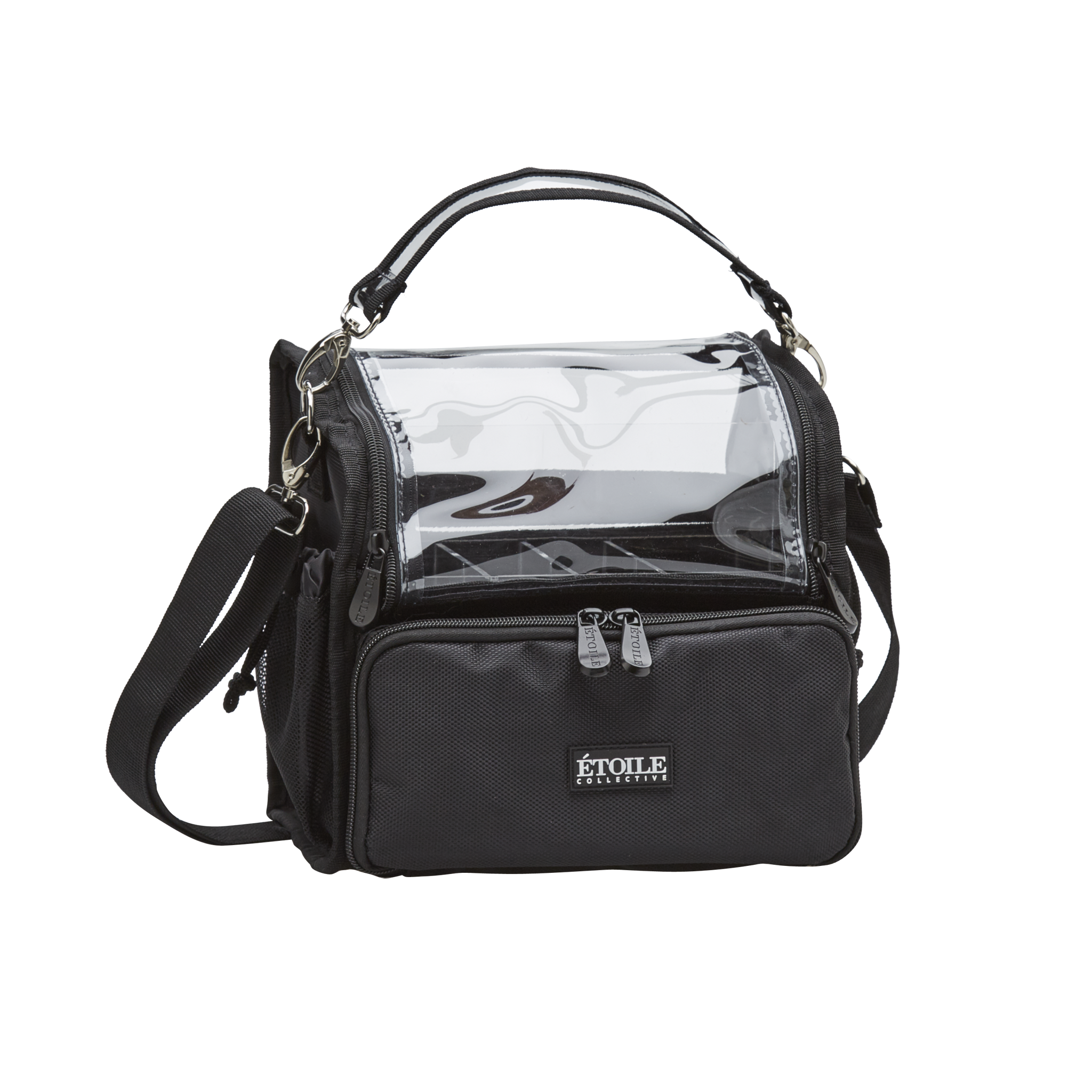 Etoile Collective Large Cosmetic Travel Case: Black Leather