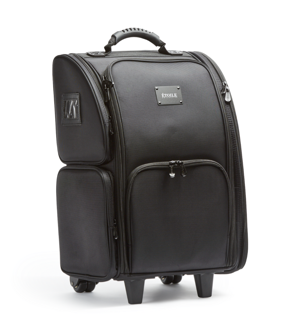 Etoile Collective Large Cosmetic Travel Case: Black Leather