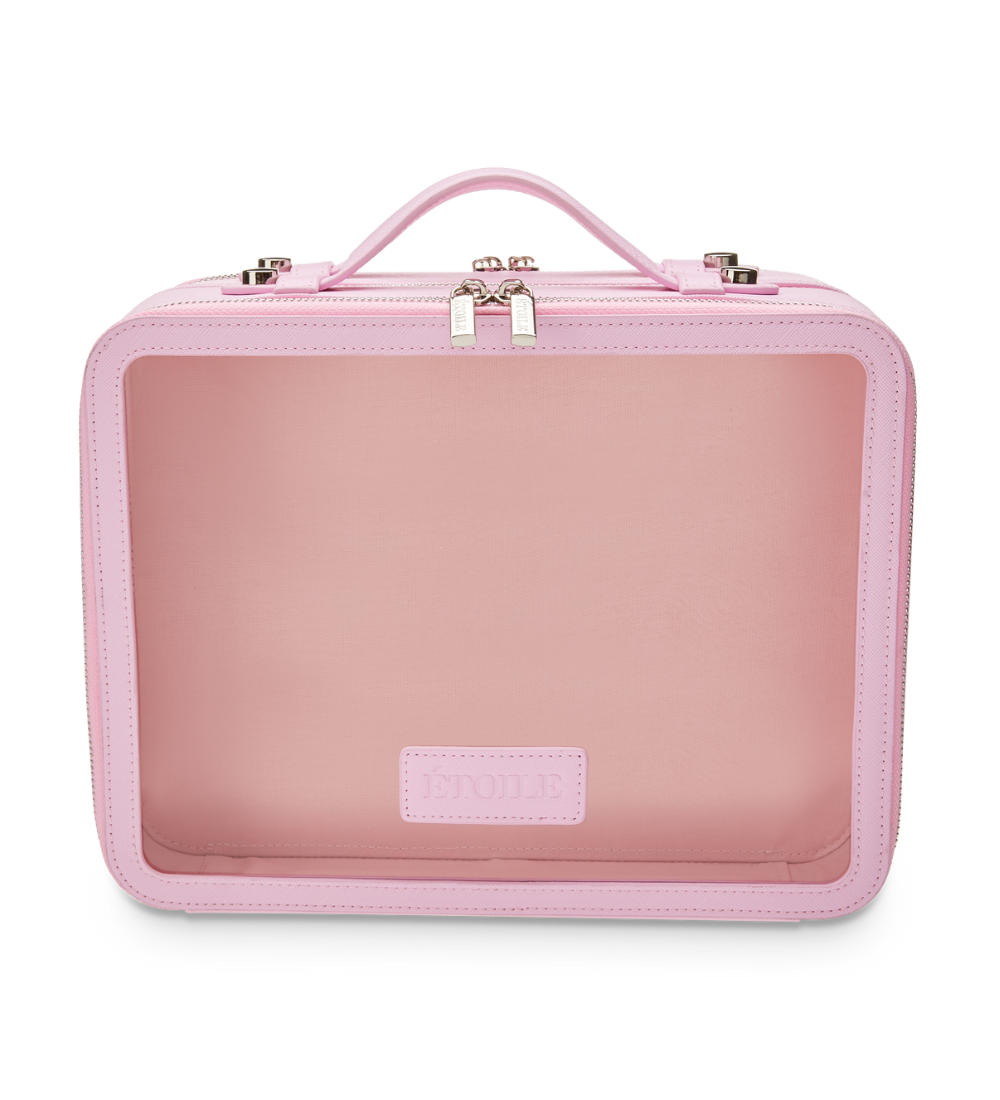 The just-right sized toiletry case for skincare, haircare and body care products.