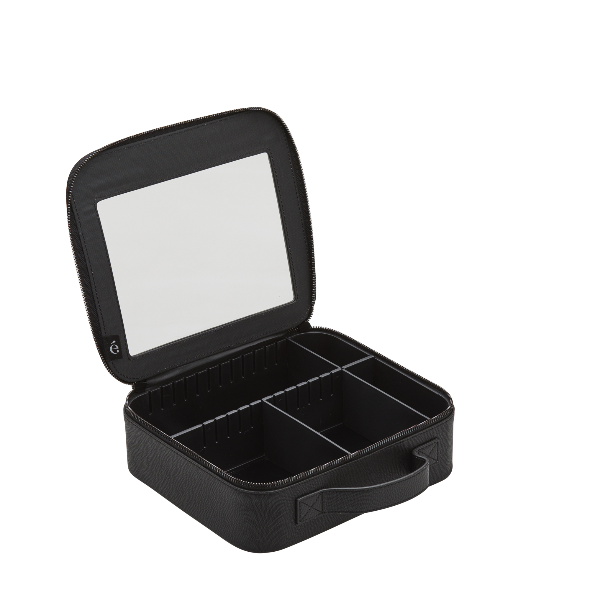 Small Clear Cosmetic Divider Case - Black